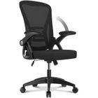 Chaise de Bureau - Naspaluro Ergonomique Siège - Fauteuil avec accoudoir rabattable à 90° - Support lombaire - Réglable en hauteur