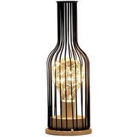 Table à vin en métal Lampe de table Vintage métallique en métal  Cordon de nuit Lampe de chevet Lampe de nuit