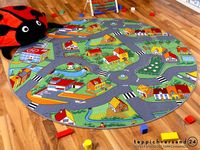 Snapstyle - Tapis de jeu pour enfant Little village motifs village rond - 4 tailles disponibles - 100 cm