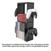 Adaptateur manette,Étagère de rangement disque de jeu étagère de rangement pour PS4-PS5 pour Xbox série X pour Nintendo Switch