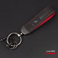 Petite Maroquinerie et Accessoire,Porte-clés en métal et cuir,nouveau Style,personnalisé,logo de voiture pour BMW - love mini[A]