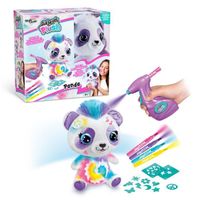 Peluche Airbrush Panda à personnaliser - Peluche spray art avec feutres et pochoirs - OFG 257 - Canal Toys