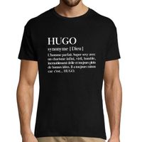 Hugo | Définition Objective | T-Shirt Homme col Rond Personnalisé Prénom Humour