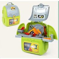 Table d'outils de réparation de simulation sac à dos deux-en-un ensemble de boîtes à outils de rangement pour maison de jeu