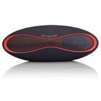 TD® mini enceinte portable puissant waterproof ovale smartphone bluetooth usb noir rouge haut parleur appels mains libres usb