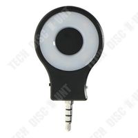 TD® Mini LED Smartphone Flash Photographie Avant Caméra Lumières Multiples pour Téléphone Portable Noir Accessoire de photographie