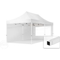 Tente pliante TOOLPORT 3x6 m - Acier, PES 300g/m² - Blanc - Qualité européenne