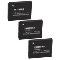 EXTENSILO 3x Batteries remplacement pour Canon NB-6L pour appareil photo, reflex numérique (1000mAh, 3,7V, Li-ion) 