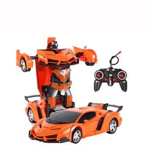 VOITURE ELECTRIQUE ENFANT Orange-Robots de transformation de voiture électri