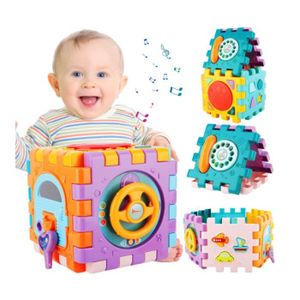 Jouet éducatif pour bébé 1-2 ans avec musique et jeux - AMOUNE - Jouet  Enfant 5 en 1 - Couleurs vives - Pile