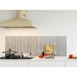 credence de cuisine adhesive en panneau composite aluminium texture brique blanche l 150 x h 50 cm cdiscount bricolage