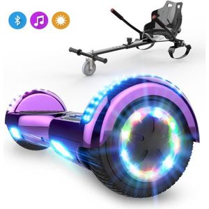 ACCESSOIRES HOVERBOARD Hoverboard COOL&FUN 6.5 Pouces - Gyropode Overboard - Bluetooth - LED Violet