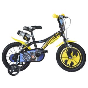 VÉLO ENFANT Vélo pour enfant - BICICLETTA - 14 pouces - Jaune - Batman