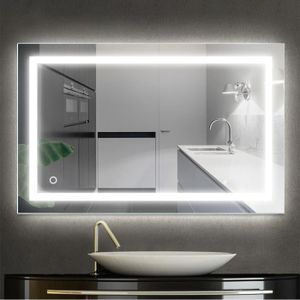 Miroir led salle de bain 80 cm - Cdiscount
