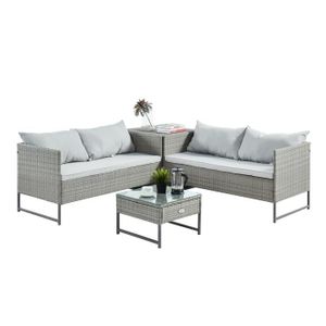 Salon De Jardin En Imitation Resine Tressee Allibert 5 Personnes