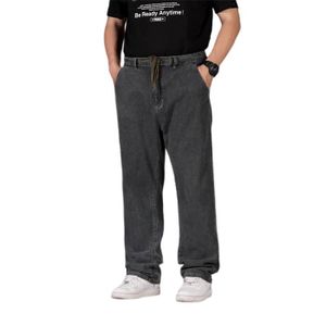 JEANS Pantalon En Jeans Homme Relaxed Fit Taille Elastique Casual Jean Stretch Grande Taille Effet Délavé