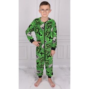PYJAMA Minecraft Pyjama/grenouillère pour enfants, vert, 
