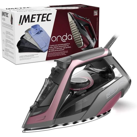 Fer à Vapeur Imetec Perfect Comfort 2200W – Léger, Anti-Calcaire Double Protection, Jet 140g, Semelle Inox