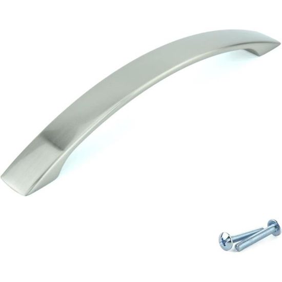 Lot De 3 Poignées Tiroir En Acier Inoxydable - 9,5 X 1,1 X 2 Cm - Couleur Argent - Marque Uxcell