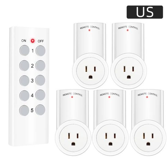 Prise Télécommandée 1200W Anti-surtension Avec Télécommande - Kingsale4u