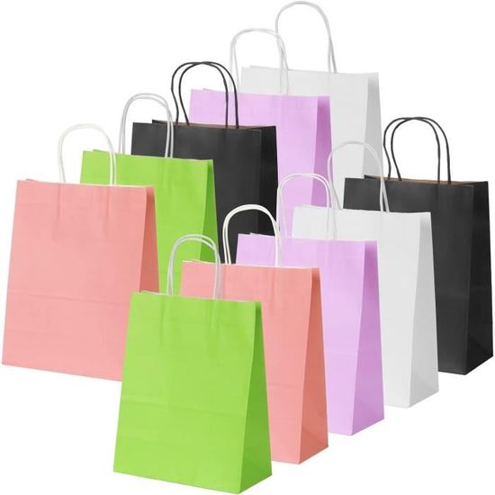 Sacs Cadeaux Verts Avec Poignées - Marque Henbrandt - Pour Fêtes Et Petits Cadeaux