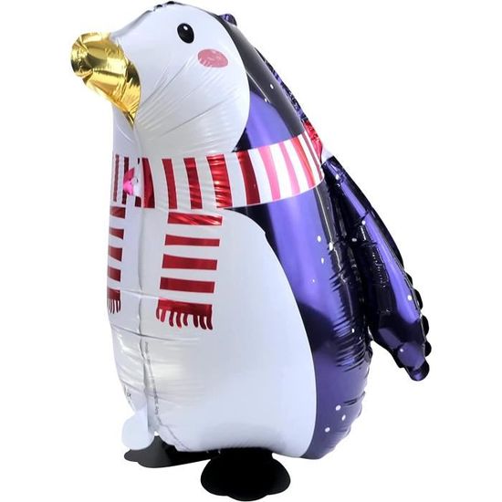 10 Ballons Pingouin En Aluminium Debout - Déco Baby Shower, Anniversaire, Fête Animaux - Couleurs Vives