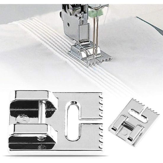 Pied Presseur Pour Boutonnière - Accessoire Machine à Coudre - Plastique, 10.5x2.5cm - Pour Trou De Serrure 1 étape