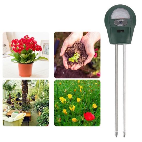 Testeur D'humidité Sol 3 En 1 Jeffergarden - Humidité, PH, Lumière - Sans Pile - 36cm - Jardinage Intérieur/extérieur - 3
