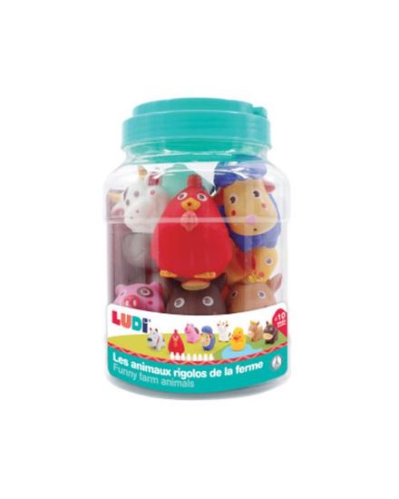 Jouet d'activit?� Les animaux de la ferme LUDI - 8 figurines adapt?�es aux petites mains d?�s 10 