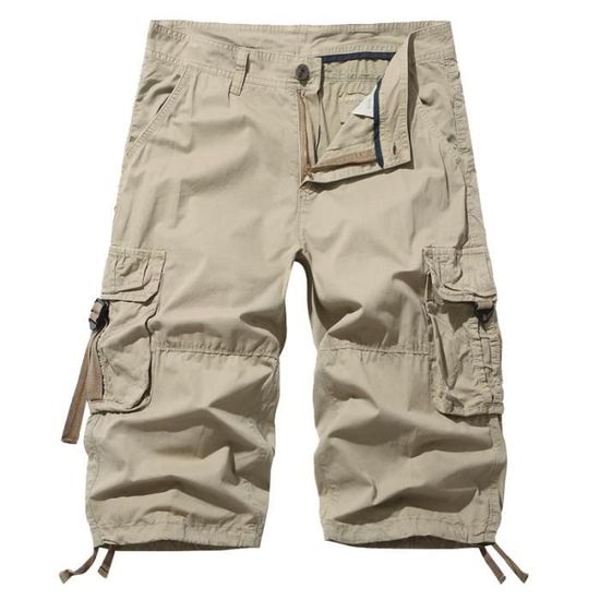 Pantacourt Cargo Kaki Taille 36 Marque Shirane - Occasion Très Bon État, Coton, Femme