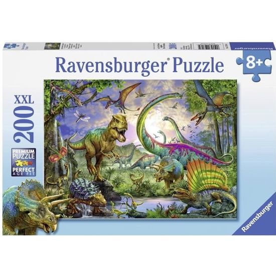 Puzzle 200 pièces XXL - Le royaume des dinosaures - Ravensburger - Animaux - Dès 8 ans