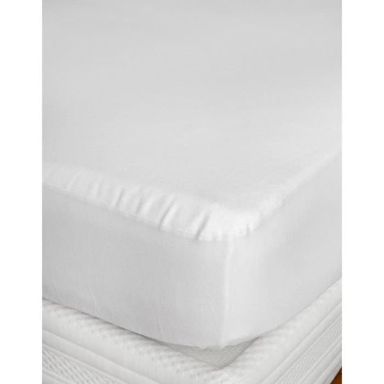 Protège Traversin En Percale De Coton - Taille 90 Cm - Blanc - Lavable 60°C, Antibactérien Et Confortable