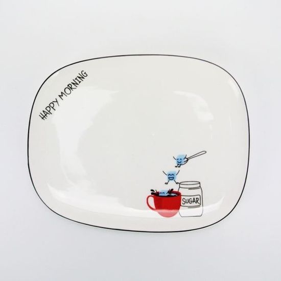 Plat de service en céramique pour dessert, gâteau, tarte de 32 cm de