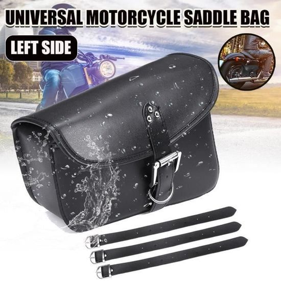Sacoche Outils Craftride Elgin Pour Honda Shadow VT125C - Noir Imitation Cuir Pour Custom