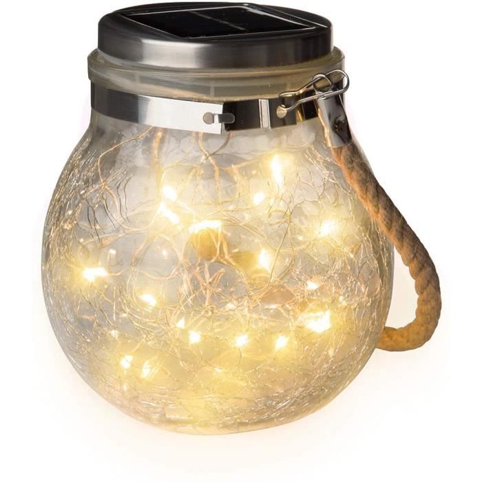 Euakee Lampe Solaire Lune Fée - Lumière Jardin Extérieure Étanché IP65