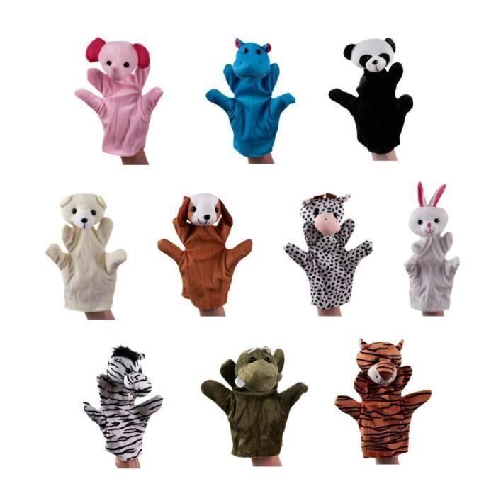 17 Styles Animal Wildlife Main Gant Marionnette Doux Peluche Marionnettes Kid enfant jouet