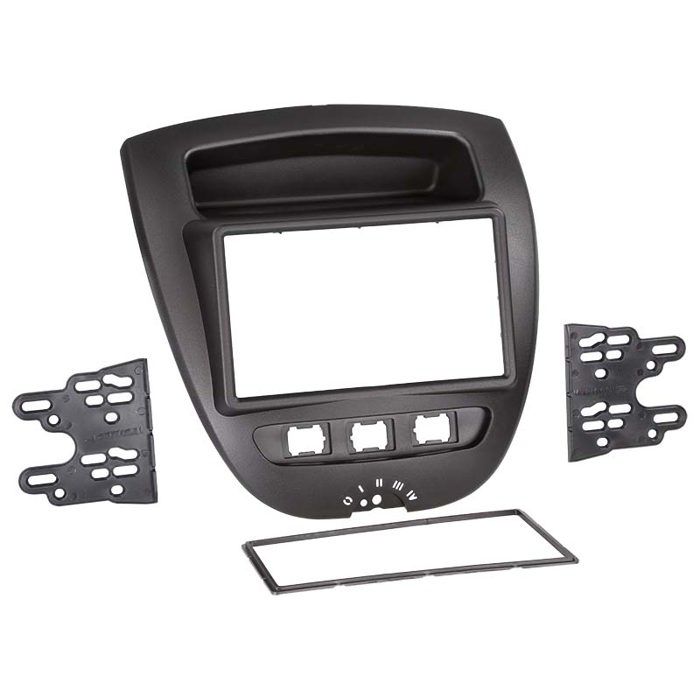 Adaptateur de façade 2-DIN Toyota Aygo / Citroen C1 / Peugeot 107 05> noir