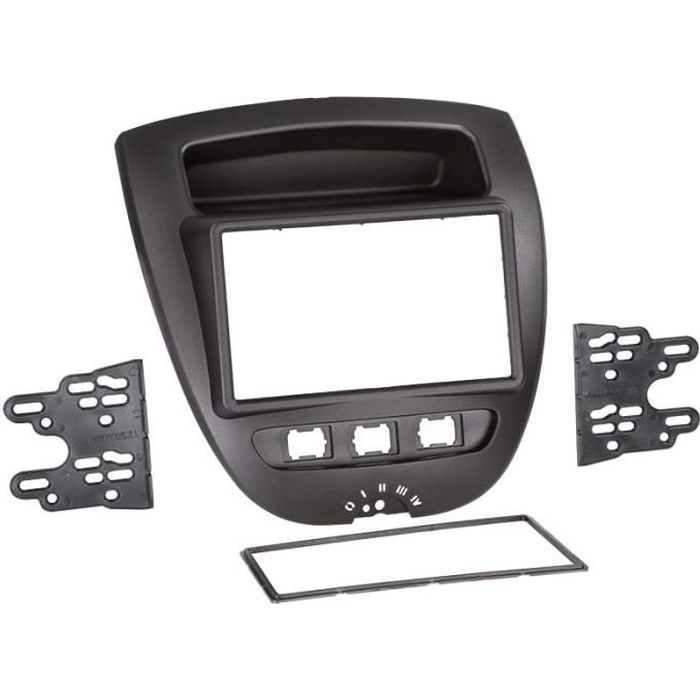 Adaptateur de façade 2-DIN Toyota Aygo / Citroen C1 / Peugeot 107 05> noir
