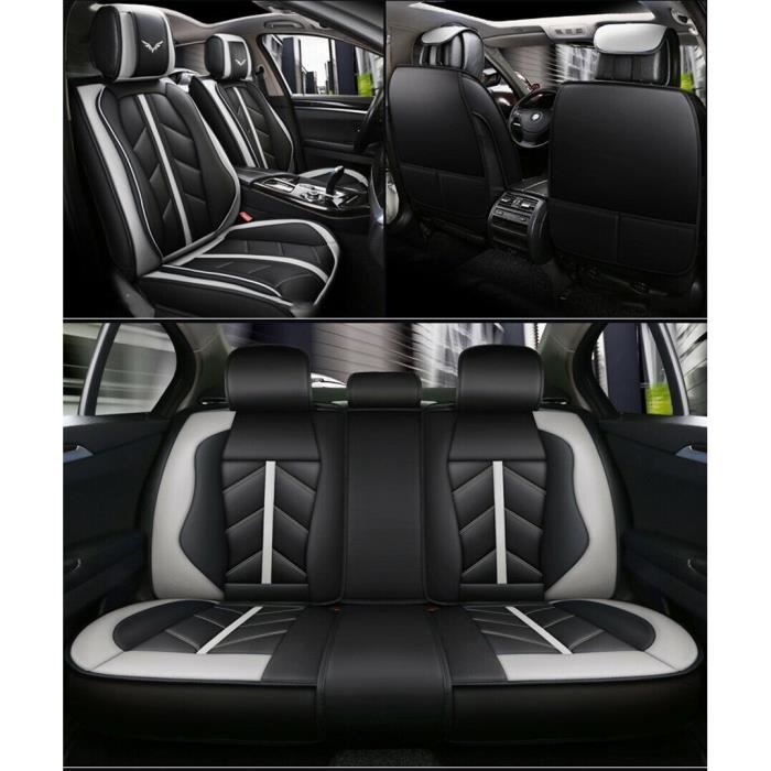 Ford Suzuki Audi Jeu Complet Housses de Sièges En Simili Cuir Noir-Gris Qualite Luxe