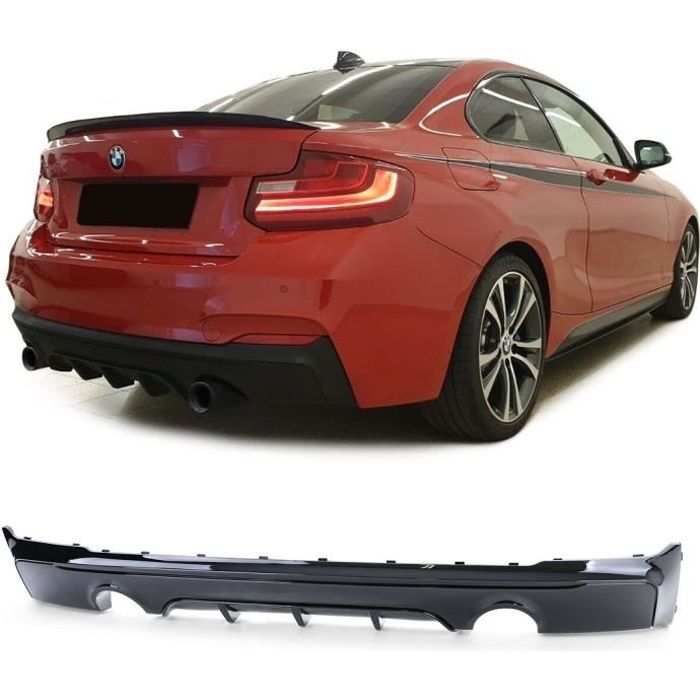 DIFFUSEUR ARRIERE M PERFORMANCE NOIR BRILLANT BMW SERIE 2 F22 COUPE M240i A PARTIR DE 09/2013