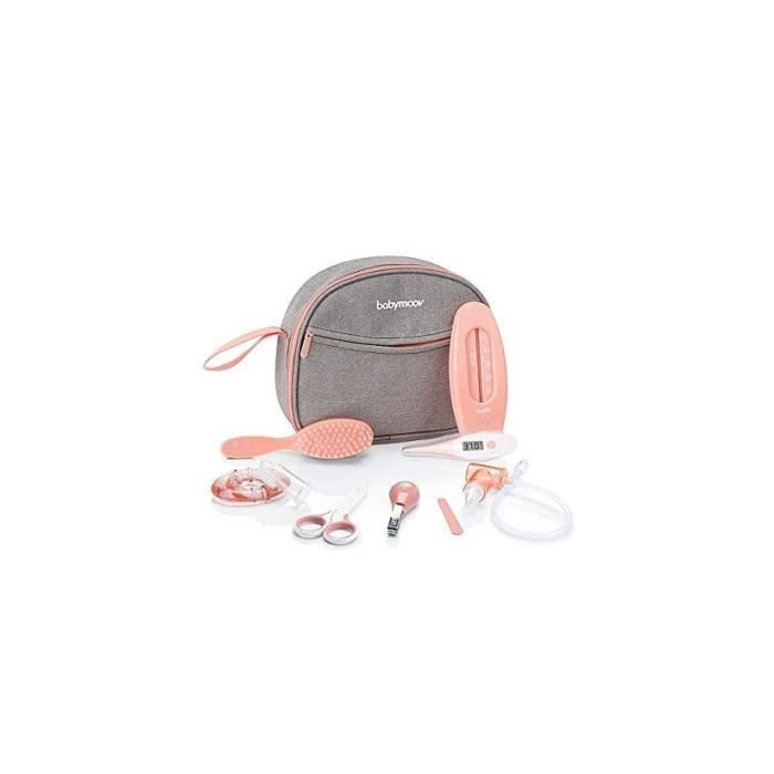Babymoov - Trousse de Soin & de Toilette pour Bébé, 9 Accessoires, Pêche