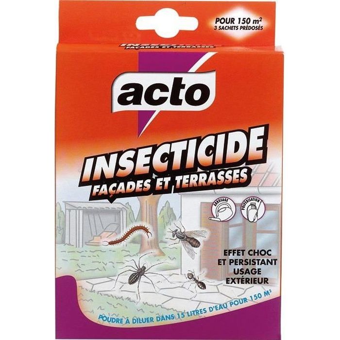 Insecticide poudre façades et terrasses - 150 m²