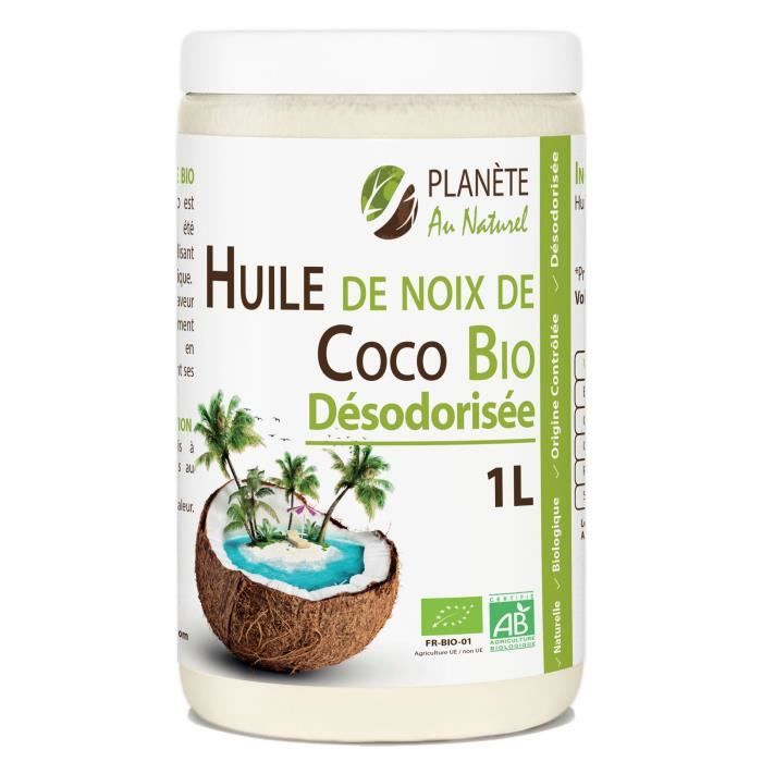 Huile de Coco Bio Désodorisée 1L