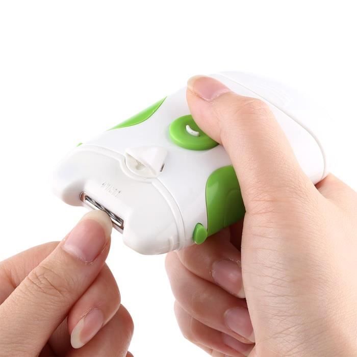 Drfeify Coupe-ongles Tondeuse à ongles électrique sûre professionnelle double usage ongles coupe fichier tondeuse outils de