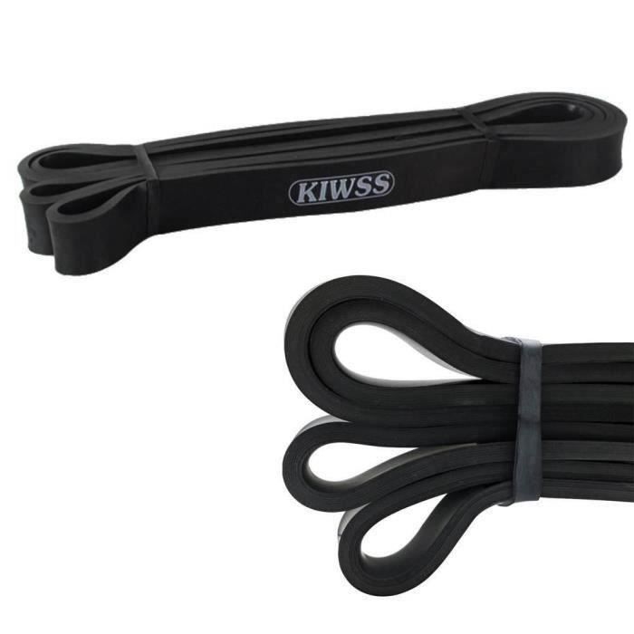 KIWSS Bande élastique en Latex pour Traction, Yoga, CrossFit -Noir pour homme-femme MKK18