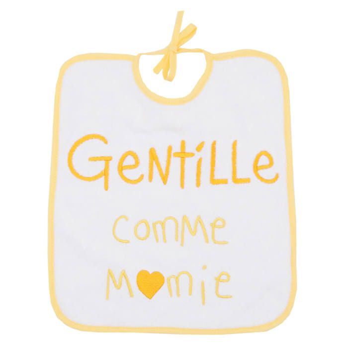 BABYCALIN Bavoir 1er âge Gentille comme mamie - 28 x 32 cm