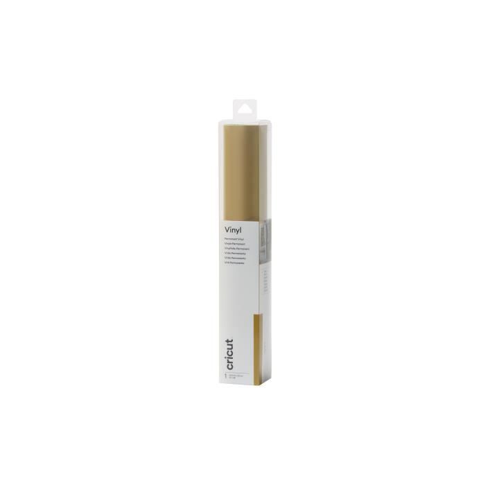 Cricut - Rouleau premium vinylt permanent doré - 30,5 x 122 cm