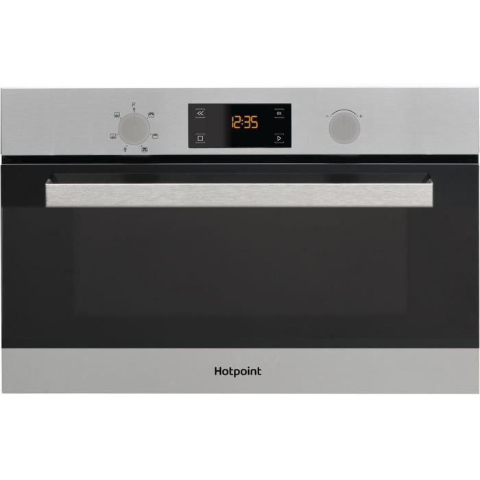 Hotpoint MD 344 IX HA, Intégré, Micro-onde combiné, 31 L, 1000 W, boutons, Rotatif, Acier inoxydable