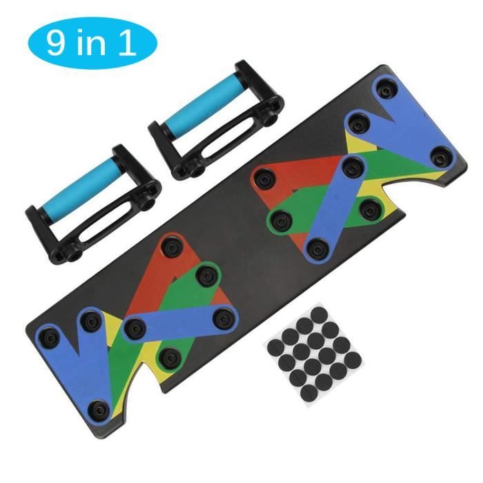 9 en 1 Appareil de Musculation Push Up Bars Stands Support Exercice à Domicile