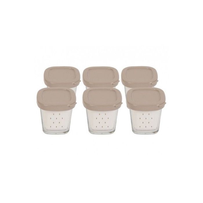 Coffret de 6 pots yaourt verre avec couvercle et égouttoir (255109-21842) - Yaourtière - SEB (15862)